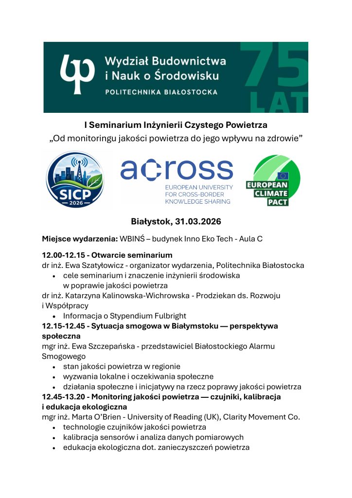 Harmonogram Seminarium