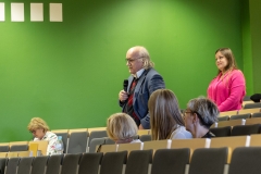 Pytania w trakcie obrony doktoratu wdrożeniowego na Wydziale Budownictwa i Nauk o Środowisku PB. fot. Piotr Awramiuk/ PB