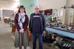 Laboratorium dydatyczne w Agrarian and Industrial Faculty, Angel Kanchev University of Ruse, Bułgaria. Od lewej: dr inż. Anna Werner-Juszczuk oraz Prof. Kliment Velikov Klimentov - Kierownik Department of Heat, hydraulics and environmental engineering  (fot. archiwum prywatne)