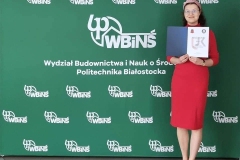 Pani Natalia Tochwin, studentka II sem. I st. kierunku Architektura Krajobrazu